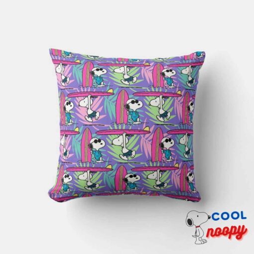 Peanuts Snoopy Purple Surf Pattern Throw Pillow 6