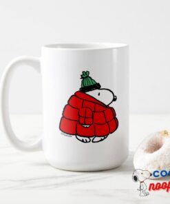 Peanuts Snoopy Red Puffer Jacket Mug 15