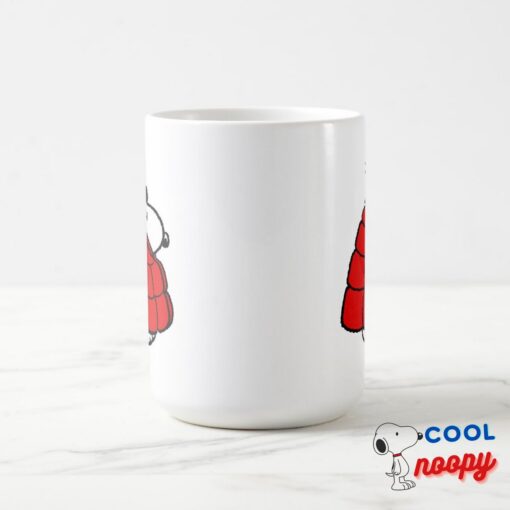 Peanuts Snoopy Red Puffer Jacket Mug 3