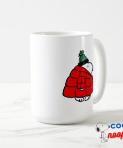 Peanuts Snoopy Red Puffer Jacket Mug 5