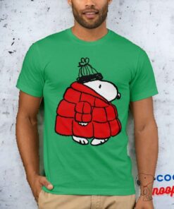 Peanuts Snoopy Red Puffer Jacket T Shirt 9