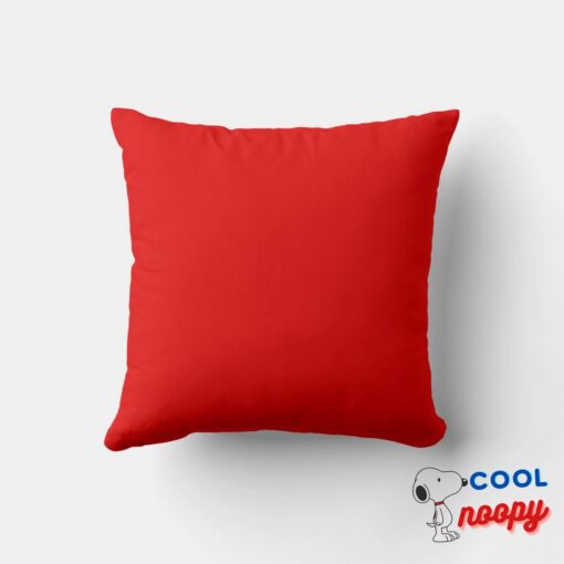 Peanuts Snoopy Red Puffer Jacket Throw Pillow 5