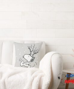Peanuts Snoopy Reindeer Throw Pillow 2