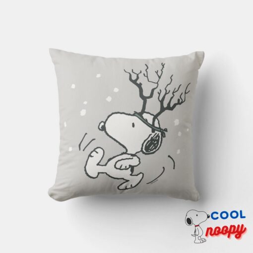 Peanuts Snoopy Reindeer Throw Pillow 5