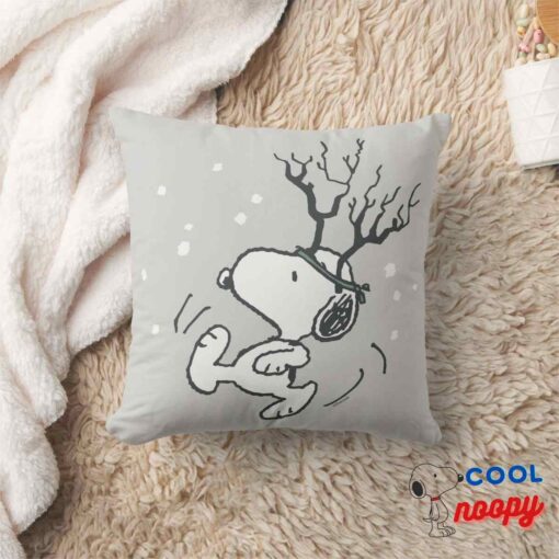 Peanuts Snoopy Reindeer Throw Pillow 8