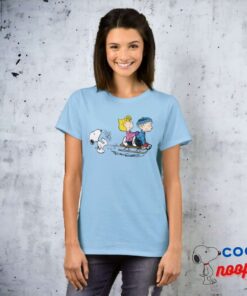 Peanuts Snoopy Sally Linus Sled Riding T Shirt 5