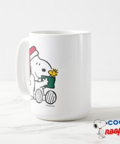 Peanuts Snoopy Santa Woodstock Gift Mug 4