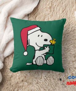 Peanuts Snoopy Santa Woodstock Gift Throw Pillow 8