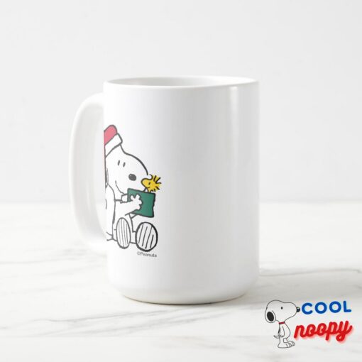 Peanuts Snoopy Santa Woodstock Gift Travel Mug 3