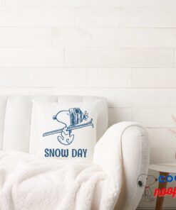 Peanuts Snoopy Ski Trip Throw Pillow 2
