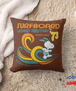 Peanuts Snoopy Surfboard Longboard Competition Throw Pillow 8