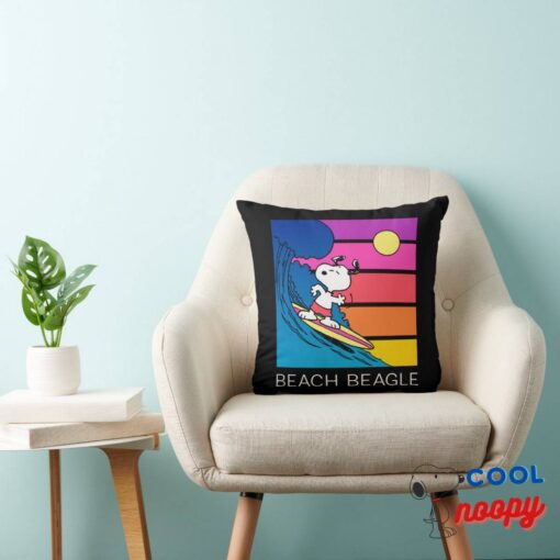 Peanuts Snoopy Surfing Throw Pillow 3