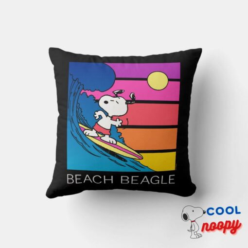 Peanuts Snoopy Surfing Throw Pillow 4