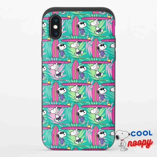 Peanuts Snoopy Teal Surf Pattern Uncommon Iphone Case 8