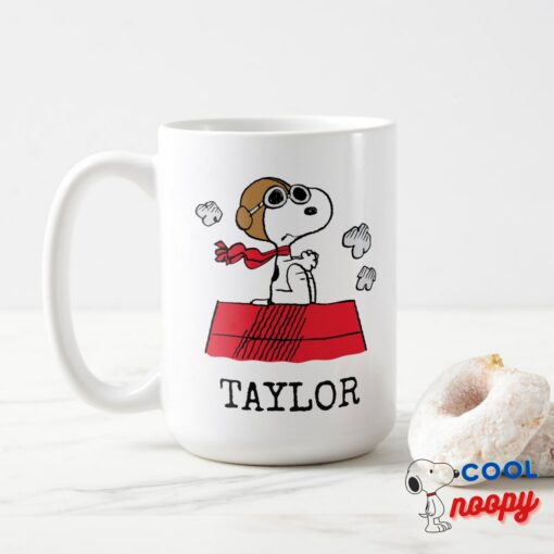 Peanuts Snoopy The Flying Ace Add Your Name Mug 15