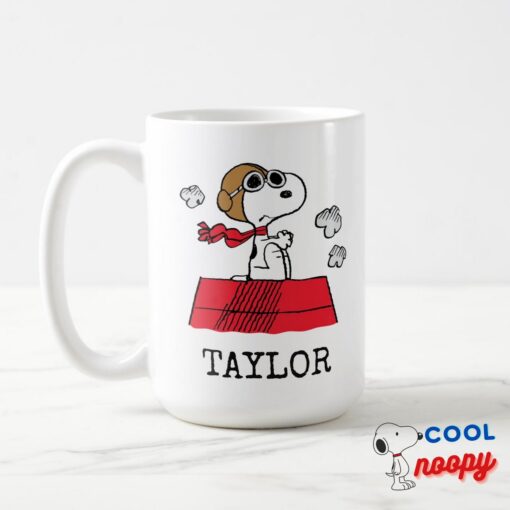 Peanuts Snoopy The Flying Ace Add Your Name Mug 5