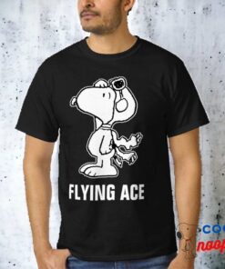 Peanuts Snoopy The Flying Ace Bw T Shirt 8