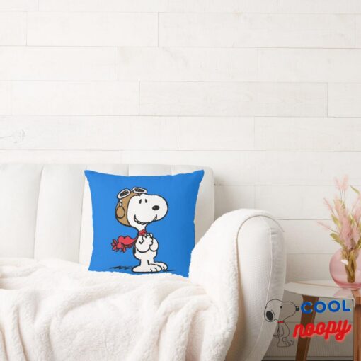 Peanuts Snoopy The Flying Ace Throw Pillow 5