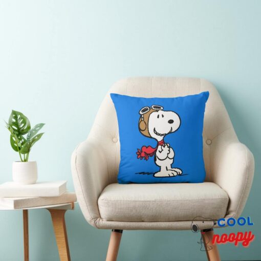 Peanuts Snoopy The Flying Ace Throw Pillow 6