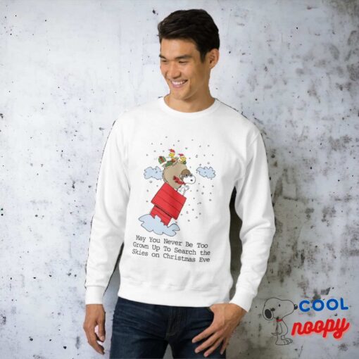 Peanuts Snoopy The Red Baron At Christmas Sweatshirt 3