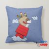 Peanuts Snoopy The Red Baron At Christmas Throw Pillow 8