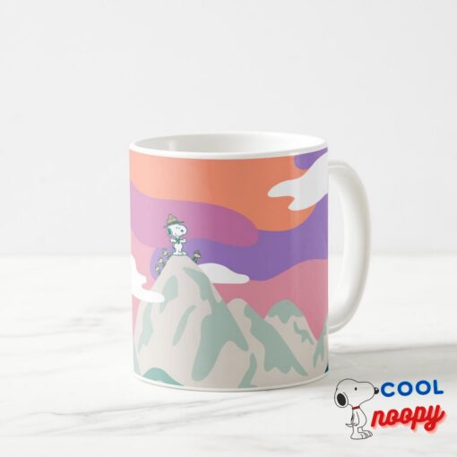 Peanuts Snoopy Troop Hiking The Mountain Coffee Mug 2