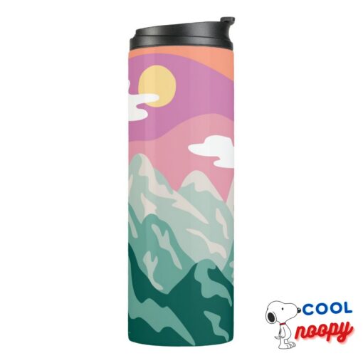 Peanuts Snoopy Troop Hiking The Mountain Thermal Tumbler 2