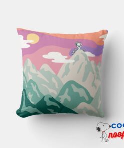 Peanuts Snoopy Troop Hiking The Mountain Throw Pillow 4