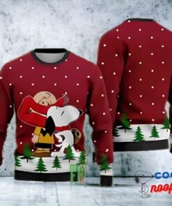Peanuts Snoopy Ugly Christmas Sweater Cardinal Red Christmas Gift 1