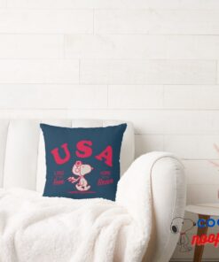 Peanuts Snoopy Usa Land Of The Free Throw Pillow 2