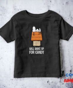 Peanuts Snoopy Will Wake Up For Candy Toddler T Shirt 8