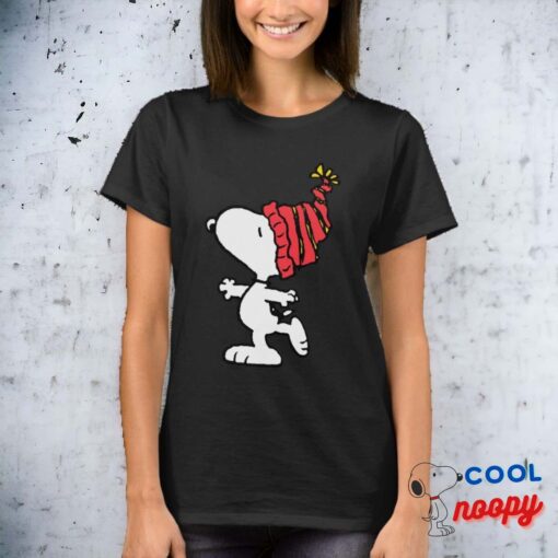 Peanuts Snoopy Winter Beanie Cap T Shirt 3