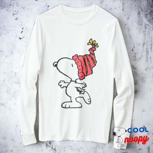 Peanuts Snoopy Winter Beanie Cap T Shirt 7