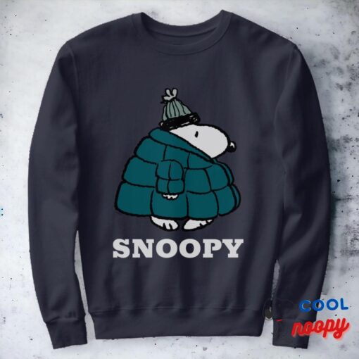 Peanuts Snoopy Winter Puffer Jacket Sweatshirt 1