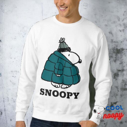 Peanuts Snoopy Winter Puffer Jacket Sweatshirt 13