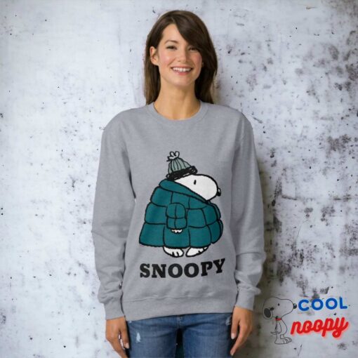 Peanuts Snoopy Winter Puffer Jacket Sweatshirt 19