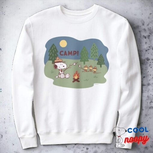 Peanuts Snoopy Woodstock At The Campfire Sweatshirt 11