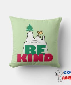 Peanuts Snoopy Woodstock Be Kind Throw Pillow 5