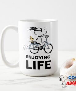 Peanuts Snoopy Woodstock Bicycle Mug 15
