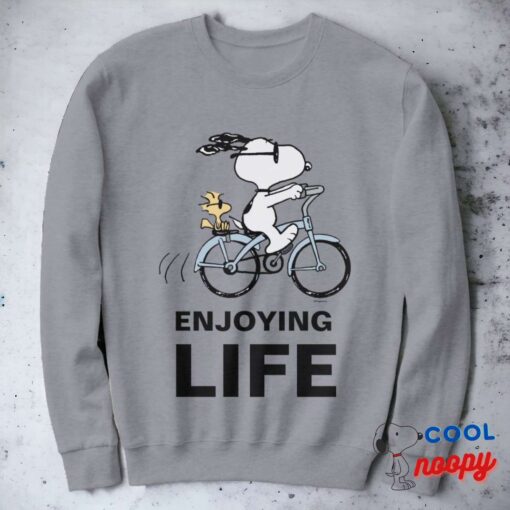 Peanuts Snoopy Woodstock Bicycle Sweatshirt 2