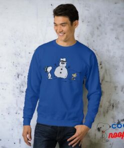 Peanuts Snoopy Woodstock Build A Snowman Sweatshirt 5