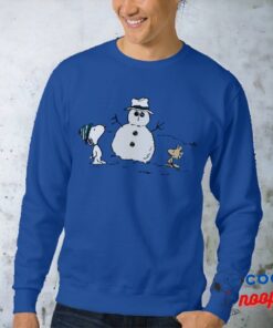 Peanuts Snoopy Woodstock Build A Snowman Sweatshirt 7