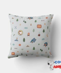 Peanuts Snoopy Woodstock Camp Life Throw Pillow 5