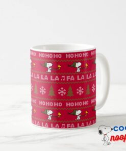 Peanuts Snoopy Woodstock Christmas Sweater Coffee Mug 15