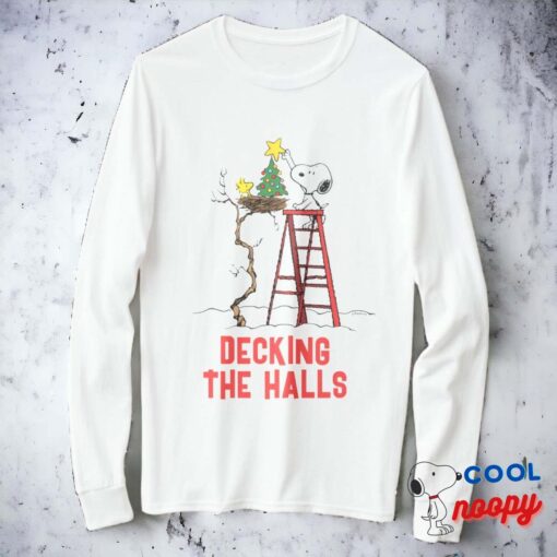 Peanuts Snoopy Woodstock Christmas Tree T Shirt 1