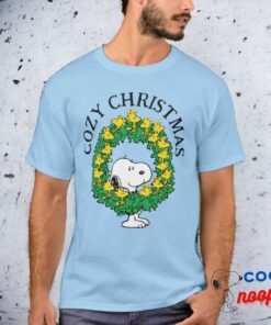 Peanuts Snoopy Woodstock Christmas Wreath T Shirt 18