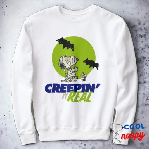 Peanuts Snoopy Woodstock Creepin It Real Sweatshirt 7