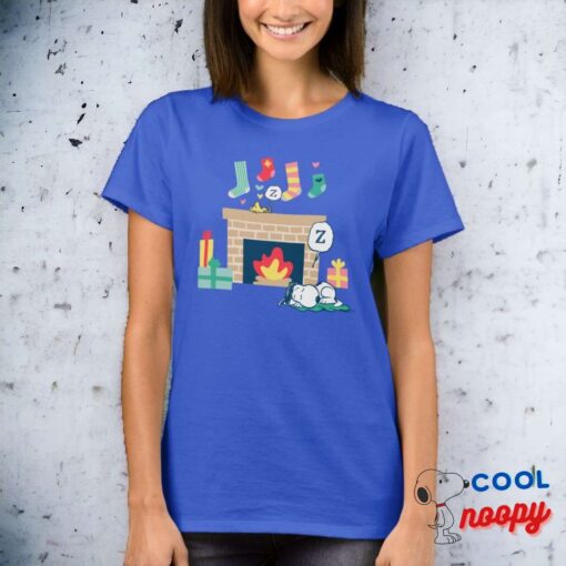 Peanuts Snoopy Woodstock Fireplace Nap T Shirt 15