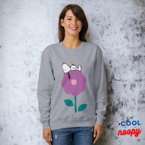Peanuts Snoopy Woodstock Flower Whistle Sweatshirt 3