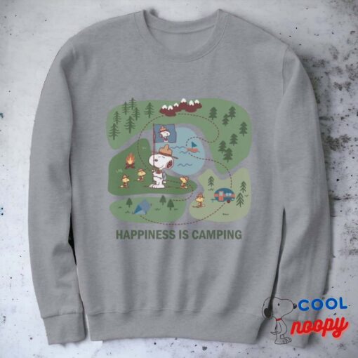 Peanuts Snoopy Woodstock Happiness Is Camping Sweatshirt 12
